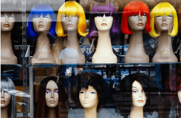 Human Hair Blend Wigs