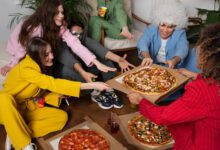 Girls enjoying Neapolitan Pizza party with Pizza Takeaway Stockport