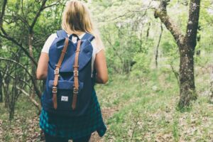 backpack, bag, woman