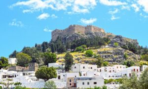 lindos, rhodes, village